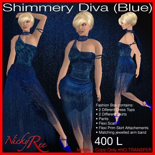 Shimmery Diva (Blue)