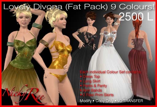 Nicky Ree Gowns - Lovely Divona Fat Pack