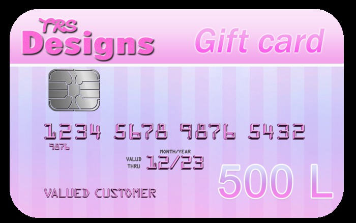 TRS Designs Giftcard 500L Boxed