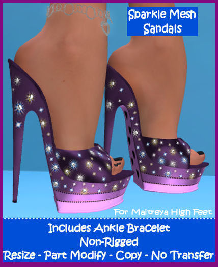 SPARKLE SANDALS PURPLE BOX