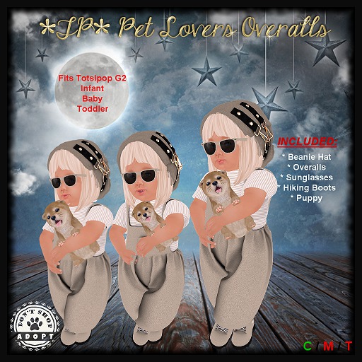 Totsipop Pet lovers Overalls-Brindle