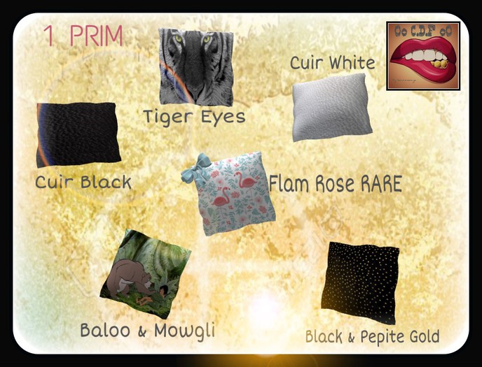 Oo C.D.F oO Pillow Flam Rose RARE
