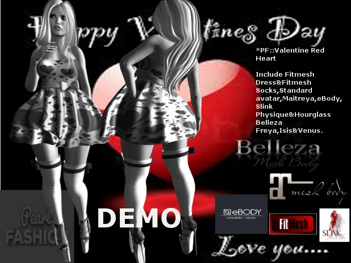 *PF::Valentine Red Heart DEMO