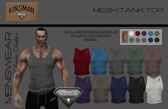 [KINSMAN] Mesh TankTop FATPACK v2