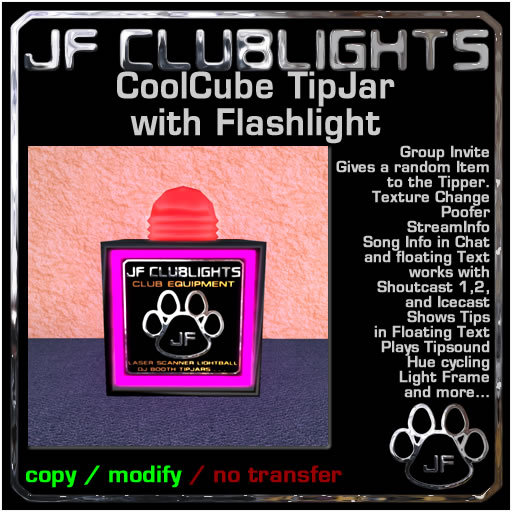 Jessis Cool Cube Tipjar w. L$ Display v1