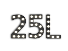 [Px] "25L" Illuminated Light Bulbs Sign