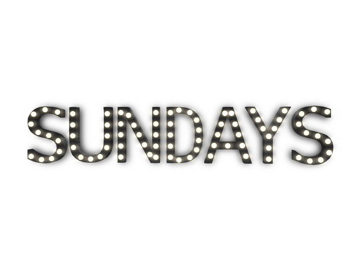 [Px] "SUNDAYS" Illuminated Light Bulbs Sign