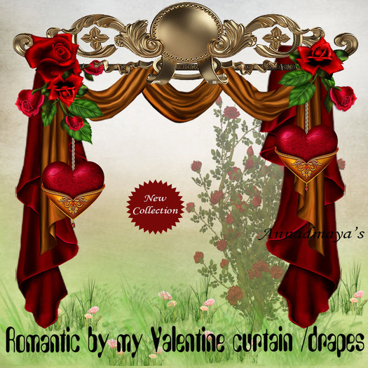 Romantic by my Valentine curtain /drapes R. 10