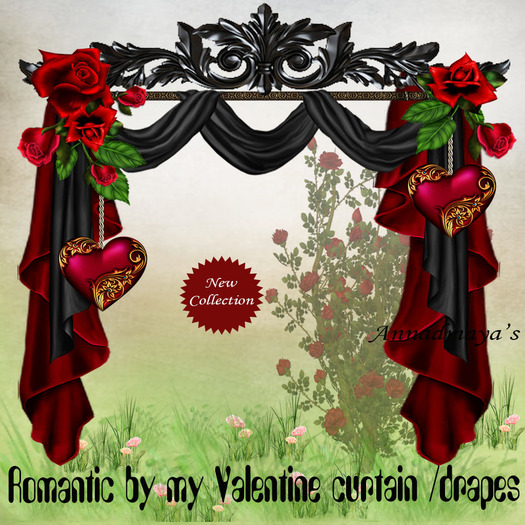 Red Valentine Curtain