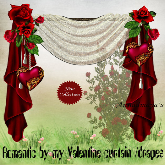 Red Valentine Curtain