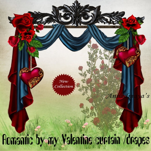 Red Valentine Curtain