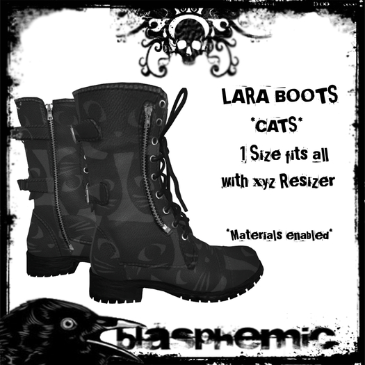 BLASPHEMIC - LARA BOOTS - CATS