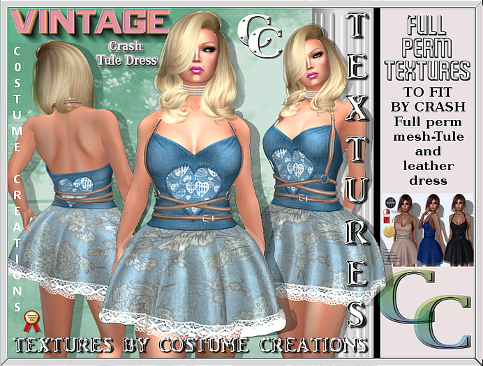 CRASH TULE DRESS TEXTURE VINTAGE T1 - FULL PERM