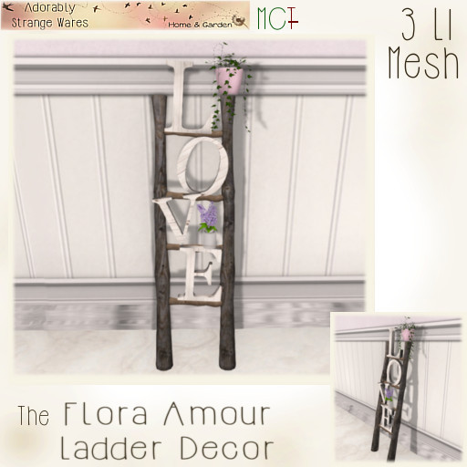 ~ASW~ The Flora Amour Ladder Decor
