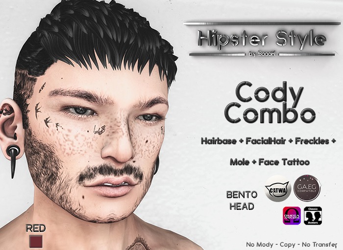 [Hipster Style] Cody COMBO RED  (Wear Me)