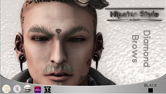 [Hipster Style] Diamond Brows BLACK  (Wear Me)