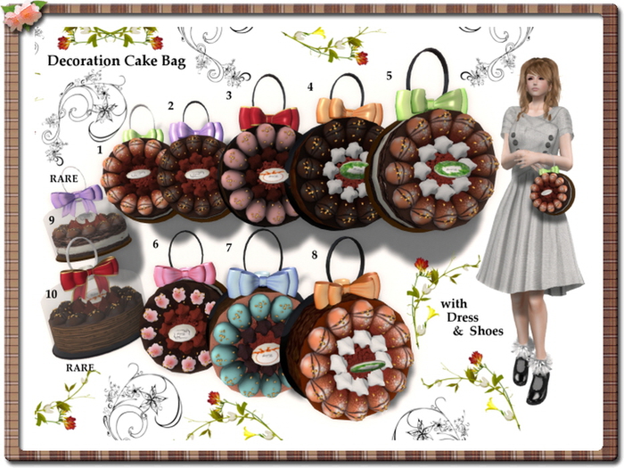 6 Chocolate Decoration Cake Bag Box