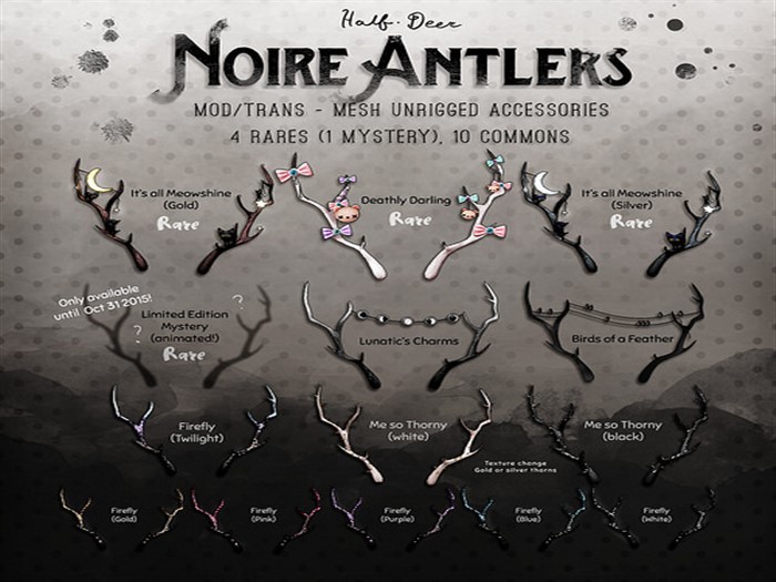 +Half-Deer+ Noire Antlers - Firefly (White)