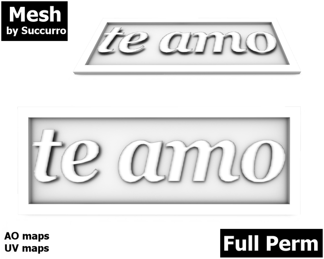 3D artwork - te amo