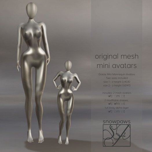 Snowpaws - Gracie Mini Mannequin Avatars - DEMO
