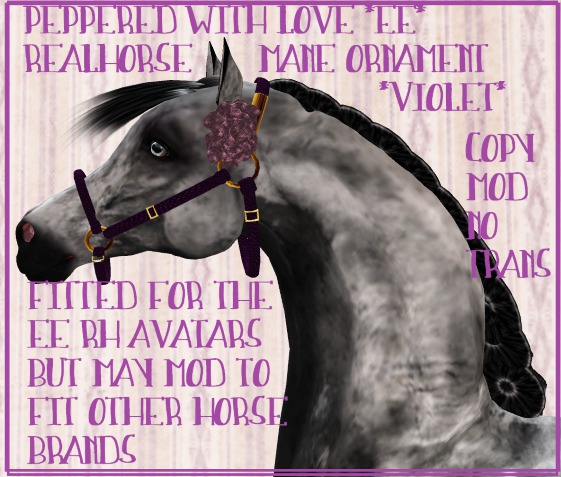 *PWL* RH Halter/Hair Ornament *Violet*