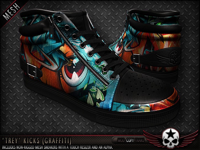 = REBELLION = "TREY" KICKS (GRAFFITI) (3/6)