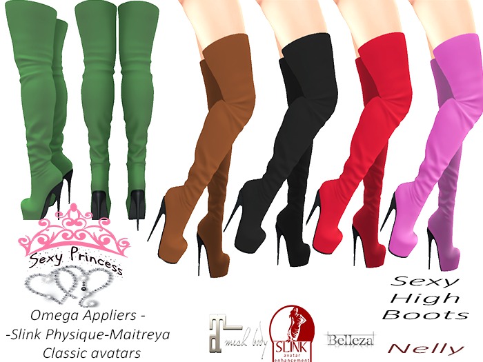 Nelly *Sexy Princess* Green Boots