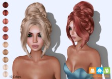 Hotties'99 Raya hair-Blonde & reds