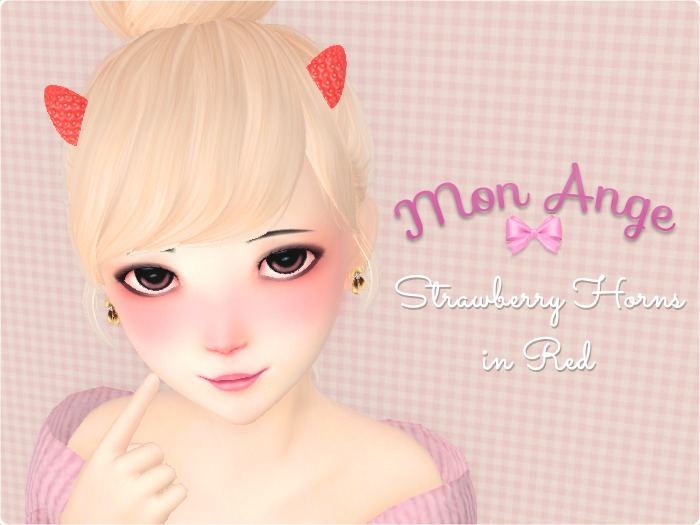 Strawberry Horns in Red by Mon Ange