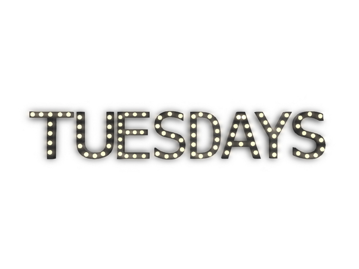 [Px] "TUESDAYS" Illuminated Light Bulbs Sign
