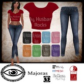 Majoras My Husband Rocks T-Shirt & Jeans