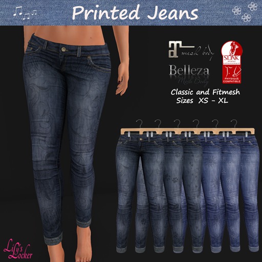 Lily's Locker - Printed Jeans - BOXED