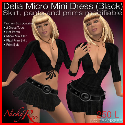 Nicky Ree Dresses - Delia Micro Mini Dress (Black)
