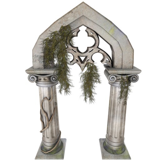 *May's Soul* Alchemy garden. Stone door