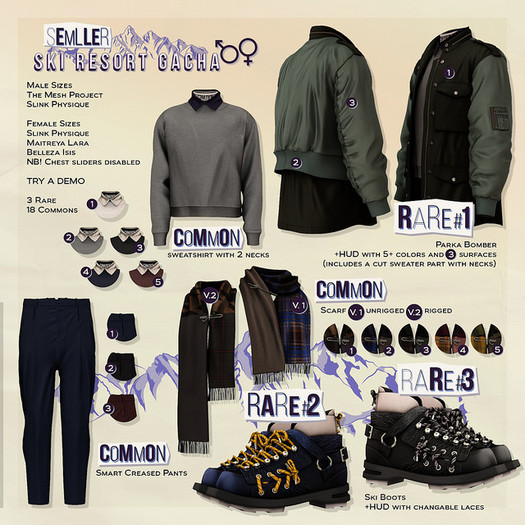 SCARF V.2 RIGGED 3 [SEMLLER SKI RESORT GACHA] Maitreya