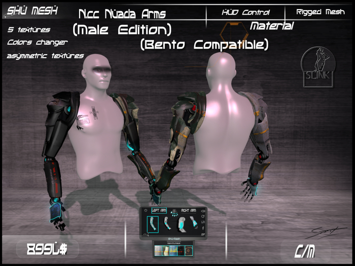 N.cc Nuada Arms implant (MALE) Bento compatible-Shu Mesh-