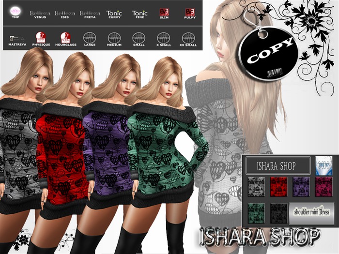 Shoulder Mini Dress 6 TEX