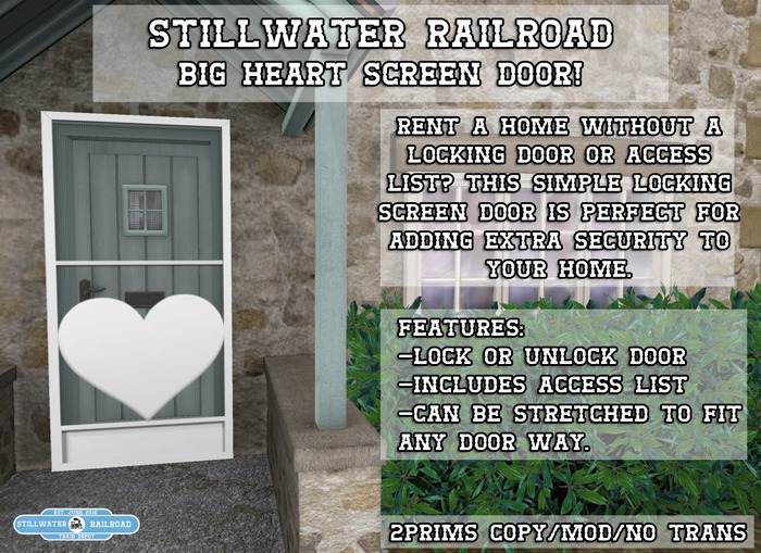 ~*SR*~ Big Heart Screen Door [Boxed]