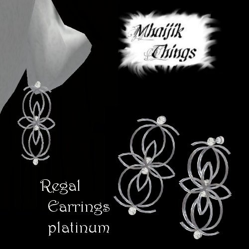 Earrings boxed set Regal Platinum