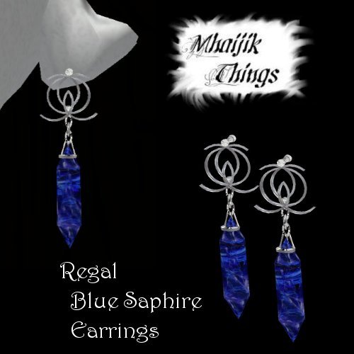 Earrings boxed set Regal Blue Sapphire