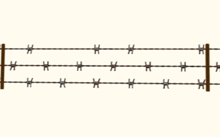 MM Barbed Wire Fence prim