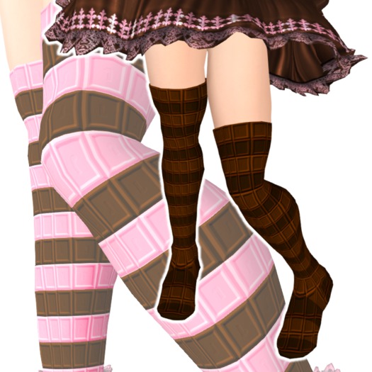 *1* Chocolate Overknee Mesh