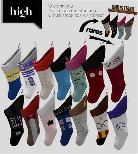 [high v.] holiday stocking barry