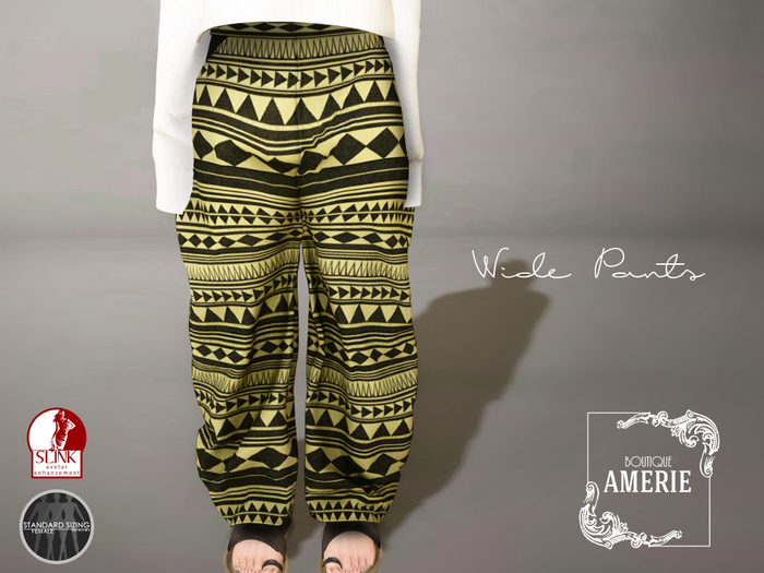 AMERIE M - Wide pants(Pat02)