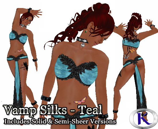 Vamp Silks - Teal Set