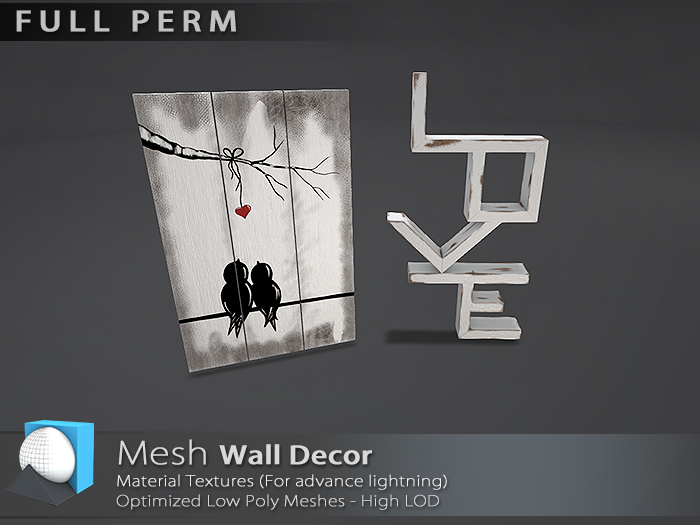 [Prim 3D] - Wall Decor "FULL PERM"