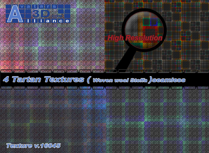 Tartan fabric Textures (Woven wool Stoffa) V. 16045