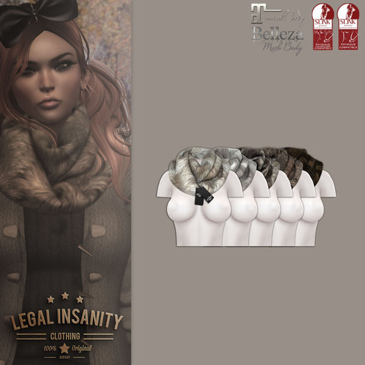 Legal Insanity - Lara fur scarfs