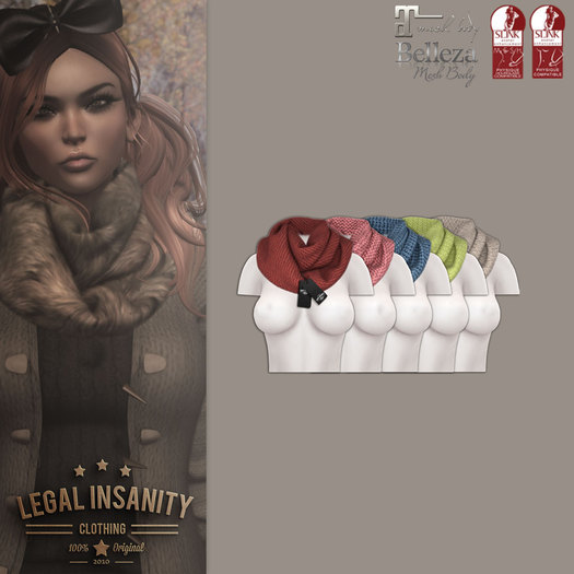 Legal Insanity - Lara wool 3 scarfs