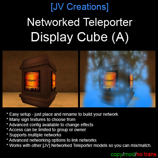 [JV] Networked Teleporter - Display Cube (A) (BOXED)